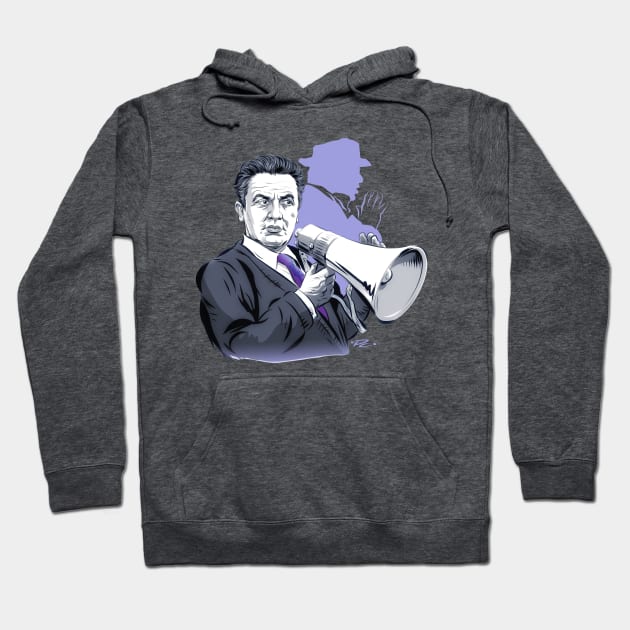 Federico Fellini - An illustration by Paul Cemmick Hoodie by PLAYDIGITAL2020